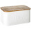 Mudpie Circa Bread Box White 5 1/4 """" X 12 """" 1