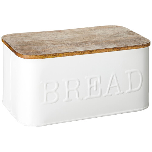 Mudpie Circa Bread Box White 5 1/4 """" X 12 """"
