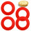 WYBG 4 PCS Mini Pie Crust Shields Silicone Pie Pan Shield til Baking Mini Pie Crust Protector 4 til 6 in (rød) 1