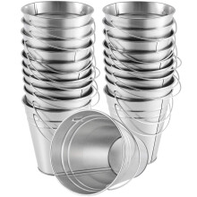 ZEONHAK 20 Stck 4,5 x 5 Zoll verzinkte Metalleimer mit Griff, multifunktionale Metalleimer, kleiner Metalleimer fr Partypflanzen, Hochzeits- und He