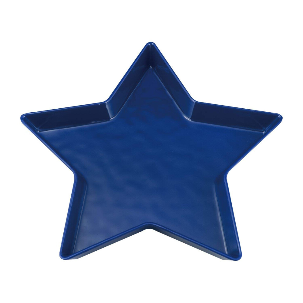 UPware Patriotic Star Shaped Plate Melamine Serving Plate Dinner Plate  1125 Inch Star Plate Blue-image-OPC-PFRMMT7-NEW