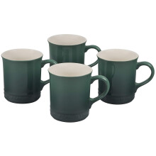 Le Creuset Stoneware Set of 4 Mugs 14 oz. each Artichaut