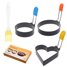 1x 4 """" Inel de mucegai rotund 2x 3 """" Inele de ou antiaderente set de 3. Shaper n forma de inima din o?el inoxidabil - prajire Accesorii la gra