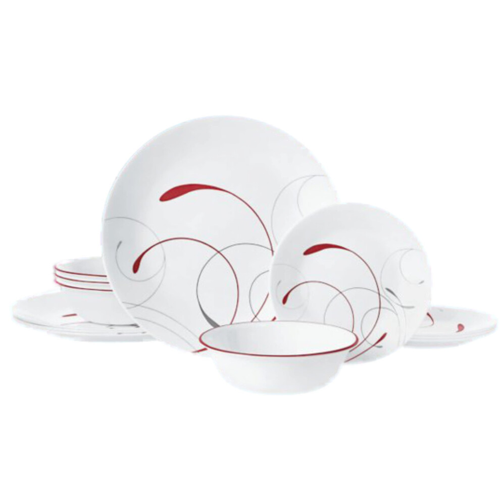 Corelle Splendor 12-Piece Chips & Cracks Resistant Dinnerware Set, Service For 4