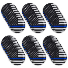 Havercamp Police-Thin Blue Line 9 Teller (48er-Pack)! 48 Lg. Runde Speiseteller im offiziellen Thin Blue Line Flag-Muster.