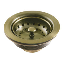 Kingston Brass K111BAB Tacoma Basket Strainer, Antique Brass,4.44 x 4.44 x 2.5