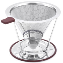Pour Over Coffee Dripper  MISETTO Stainless Steel Filter Easy to Clean
