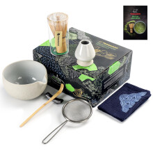 Japansk tesats (7 st) matcha whisk set matcha skl med hllande pip bambu matcha whisk (chasen) scoop (chashaku) matcha whisk hllare te tillverk