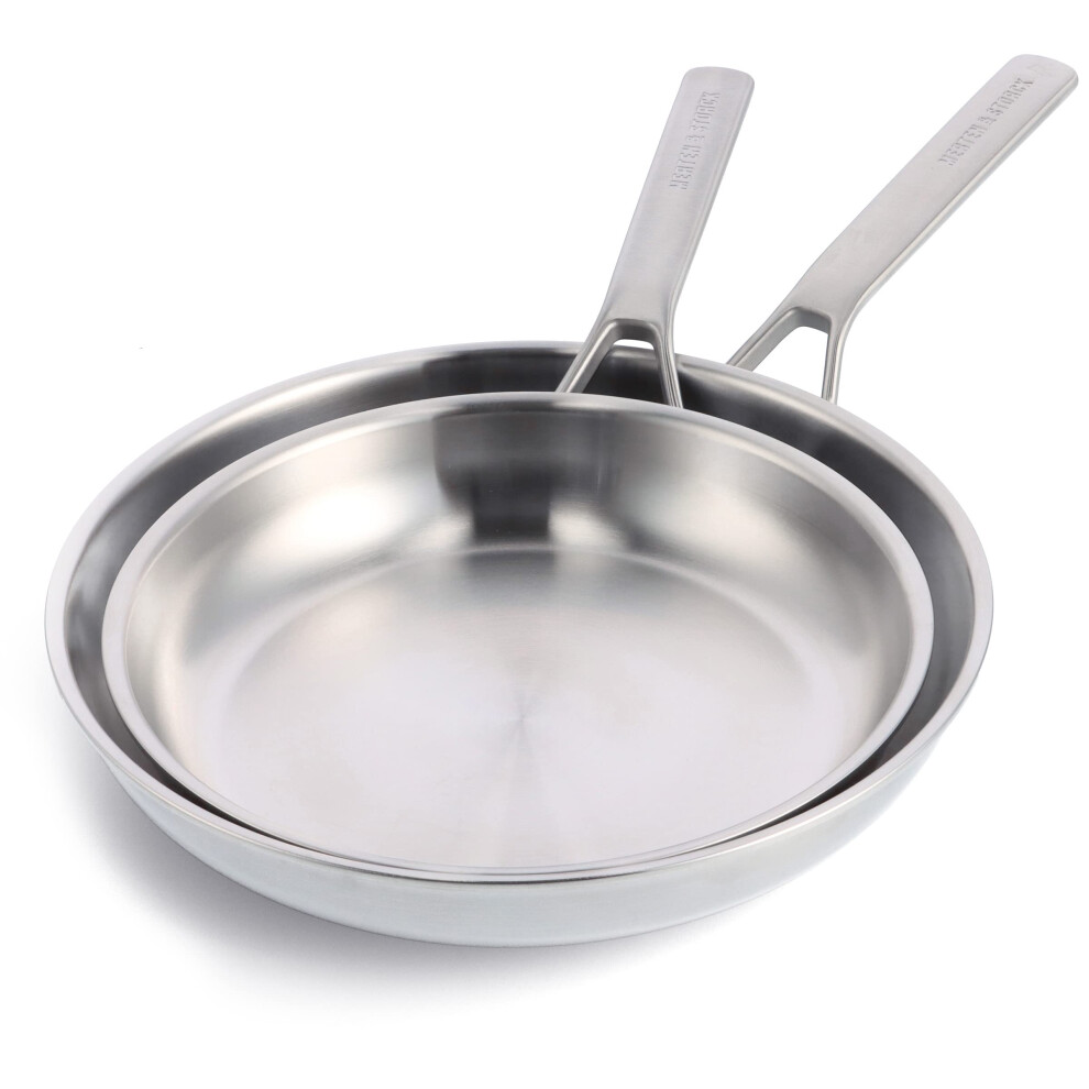 Merten & Storck Tri-Ply Stainless Steel 10A and 12A Frying Pan Skillet-image-OPC-PFPNGDT-NEW