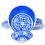 Elama ELN Elly Collection Melamine Dinnerware Set  12 Piece  Blue 1