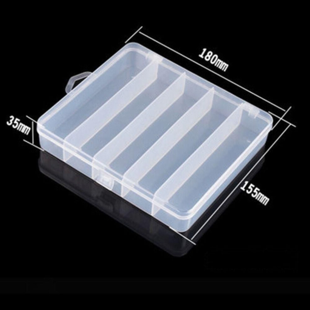 (18x15.5x3.5cm) Transparent Fishhook Box Plastic Bait Hook Boxes Outdoor Fishing Lure Tackle Box