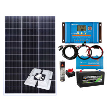 150w Panel Kit USB Charging Controller Batteries Mounts Inverter Enduroline Battery Cables Bracketsisolation switch Sikaflex Adhesive