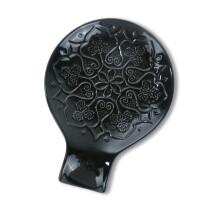 Poste de cuillere en ceramique pour comptoir de cuisine et cuisiniere - porte-cuillere en ceramique de style ferme pour la cuisine et la protecti