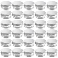 30 Pack 0.5 oz Aluminium Burk med Skruvlock 15 ml Runda Påfyllningsbara Behållare