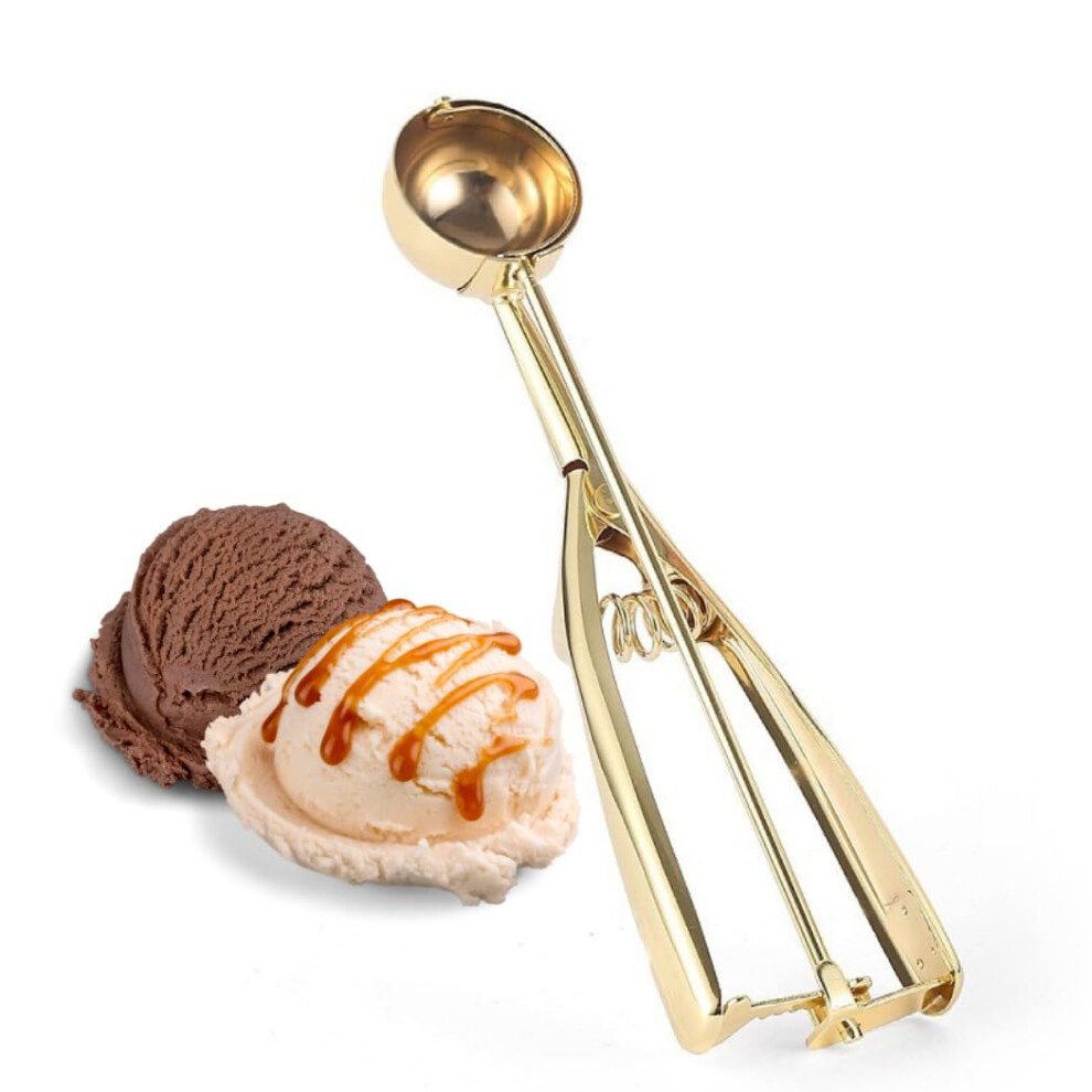 Good Dees Gold Cookie Scoop  4 cm  188 stainless steel  easy to use  great for cookies  muffins  and ice cream