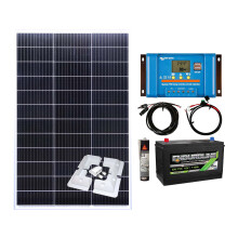 Victron 150w Mono Solar Panel Kit Battery+ Charging Controller PWM-USB brackets