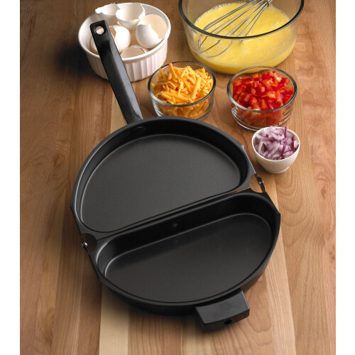 Fox Run Egg Pan  Non-Stick Folding Omelette Pan  8"" 1