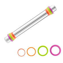 Rouleau a roulettes avec anneaux d'epaisseur lisse en acier inoxydable rouleau a rouleau a roulettes pour cuisiner des biscuits a pates a tarte a