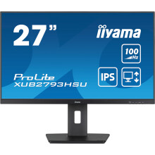 Monitor PC - IIYAMA - 27" - Full HD - 100Hz - Panel IPS - 1ms - Soporte ajustable + Pivotante - Prolite XUB2793HSU-B7