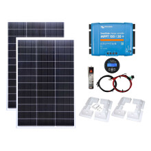 Victron 300w Mono Solar Panel Kit MPPT Smart Charging Controller Mounts& Monitor