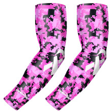 COOLOMG Maniche rosa per il cancro al seno, mimetiche digitali, baseball, football