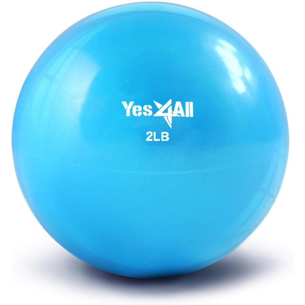 Yes4All Zachte Verzwaarde Toningbal Glad 2Lb Blauw-image