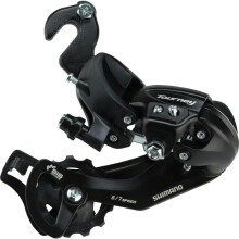 Shimano Tourney RD-TY300-SGS hts vlt - 6 7 sebessges hossz kalitka fekete BMX/lnctalpas akaszt