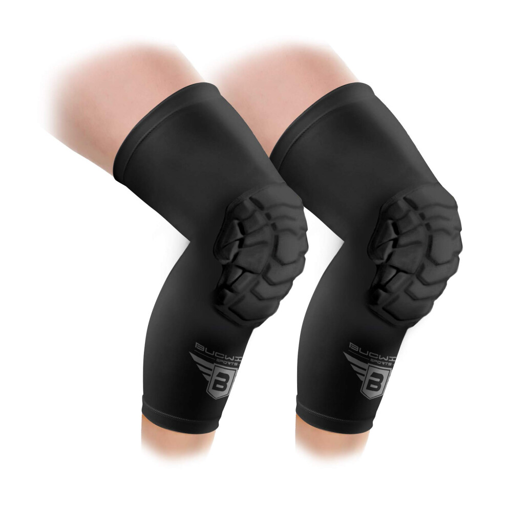 Bucwild Sports Knee Pads/Padded Compression Pro Knee Sleeves (1 Pair)-image-OPC-PFKZD9B-NEW