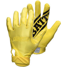 Battle Sports Double Threat Wide Receiver Fuballhandschuhe fr Erwachsene und Jugendliche Ultra-Stick-Handschuhe Erwachsene, Gre S, Gelb