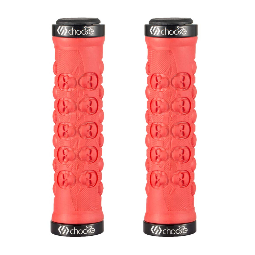Choose Mountain Bike Grips Bicycle Handlebar Grips Double Lock on MTB Grips BMX Folding Bike Grips Red