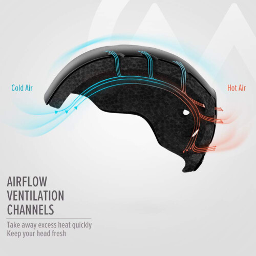 OutdoorMaster Kelvin Casco da sci - Casco da snowboard per uomo, donna e ragazzo Nero+Limone L 2