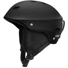 Capacete de esqui Kelvin Outdoormaster - capacete de snowboard para homens mulheres e jovens (preto L)
