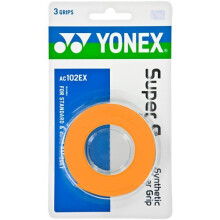YONEX Overgrip Super GRAP 3 Pack - Tennis, Badminton, Squash - Färgalternativ (Orange)