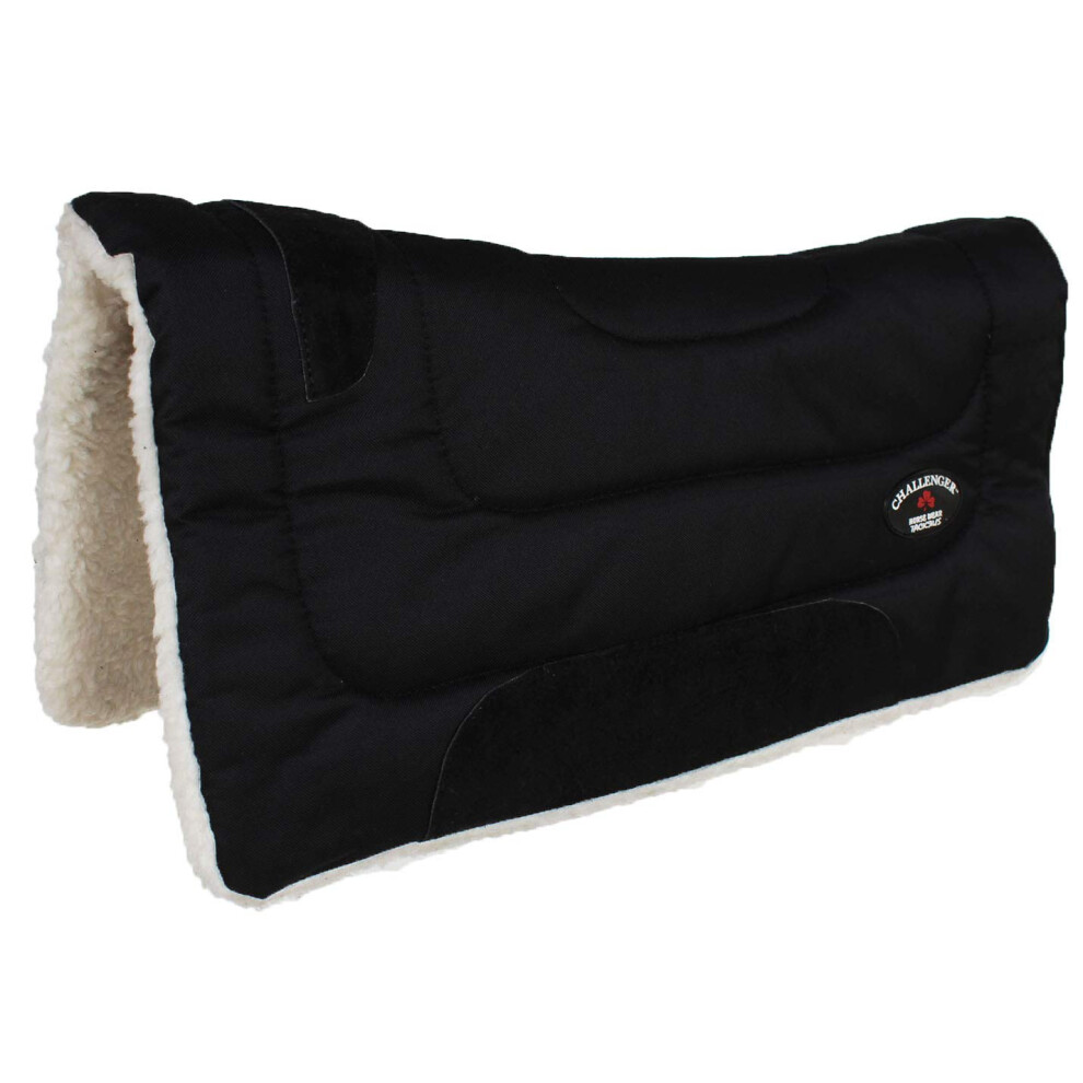 Selle rembourr?e en fausse fourrure profil?e Western CHALLENGER Horse 28""x30""