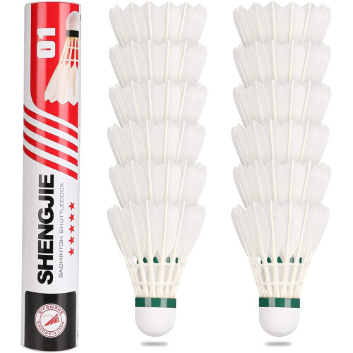 Philonext Goose Feather Badminton Shuttlecocks Birdies  12 Pack Hight