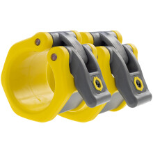 Lock -Kaw Hex 50mm / 2 """" Olympisk barbell krave - Hurtig frigivelse Barbell Clamp (gul)