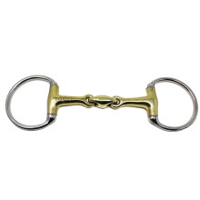 Filetto a uovo inglese Western SS Copper Tack per cavallo, collegamento ovale 6""""