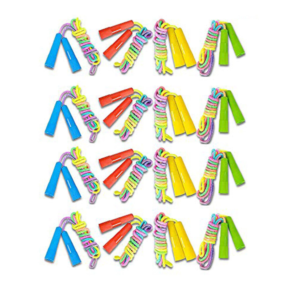 Forsun 16 Pack 7.5ft Rainbow Jump Rope Set| Vibrant Jumping Ropes| Dur