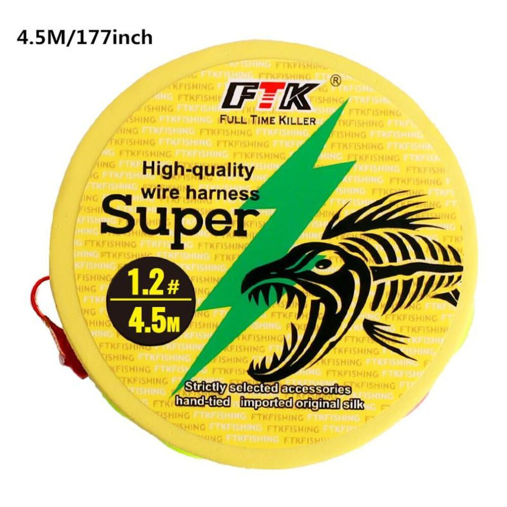 (as the picture, 4.5m-1.2#) FTK Nylon Line Fishing Float Fishing Line Set Fishing Tools Fishing Supplies Fishing Float Fishing