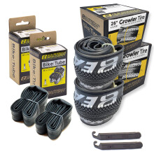 Kit Επισκευής Ελαστικών 26" με ή χωρίς Τούμπες (Ασημί Λογότυπο, 2 Συσκευές με Τούμπες)