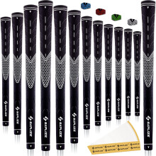 SAPLIZE Wei?er mittelgro?er 13-teiliger Golfgriff aus Gummi, 15 B?nder gratis im Lieferumfang enthalten