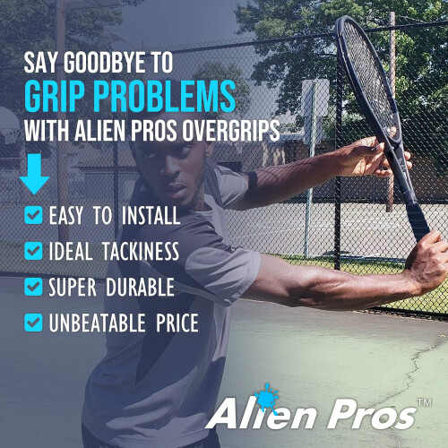 ALIEN PROS Ράσπα για Ρακέτες Τένις (60 Ράσπες) - Προκομμένες και Ξηρές Ράσπες 1