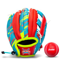 Franklin Sports Air Tech Baseball Glove com Ball - Tee Ball - Espuma Tecnol   gica de Ar Soft - Royal/Red