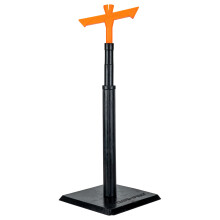Champro Attack Angle Batting tee Justerbar h?jde og holdbar gummi konstruktion (27 til 42 tommer) sort orange
