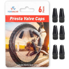 Presta Ventil Cap 6 Pieces - Cycling Tire Air Valve Caps Anodized Tire Stam Valve Caps Dust Free - Aluminium Alloy Color Bike Dck Ventil Cap Bic
