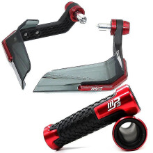 (Red) For Piaggio Mp3 250 300 500 Hpe Sport Scooter Motorcycle Handguard Grips Handle Shield Hand Guard Protector Windshield