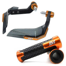 (Orange) For Piaggio Mp3 250 300 500 Hpe Sport Scooter Motorcycle Handguard Grips Handle Shield Hand Guard Protector Windshield - Refurbished