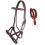 CHALLENGER Horse Western Leather Beaded Bitless Sidepull Bridle Reins 1