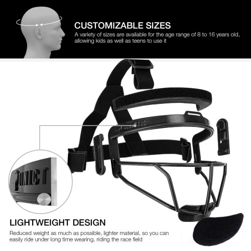 Dinictis Softball Face Mask  Lightweight  Comfortable  with Wide Field 2