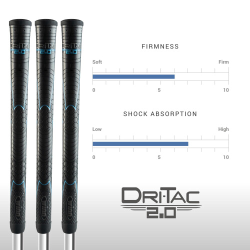 WINN DRI-TAC 2.0 OVERSIZE Golf Grip - Ταιριαστή Αίσθηση, Απορρόφηση Υγρασίας, Απορρόφηση Κρούσεων 1